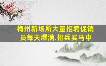 梅州新场所大量招聘促销员每天爆满.招兵买马中